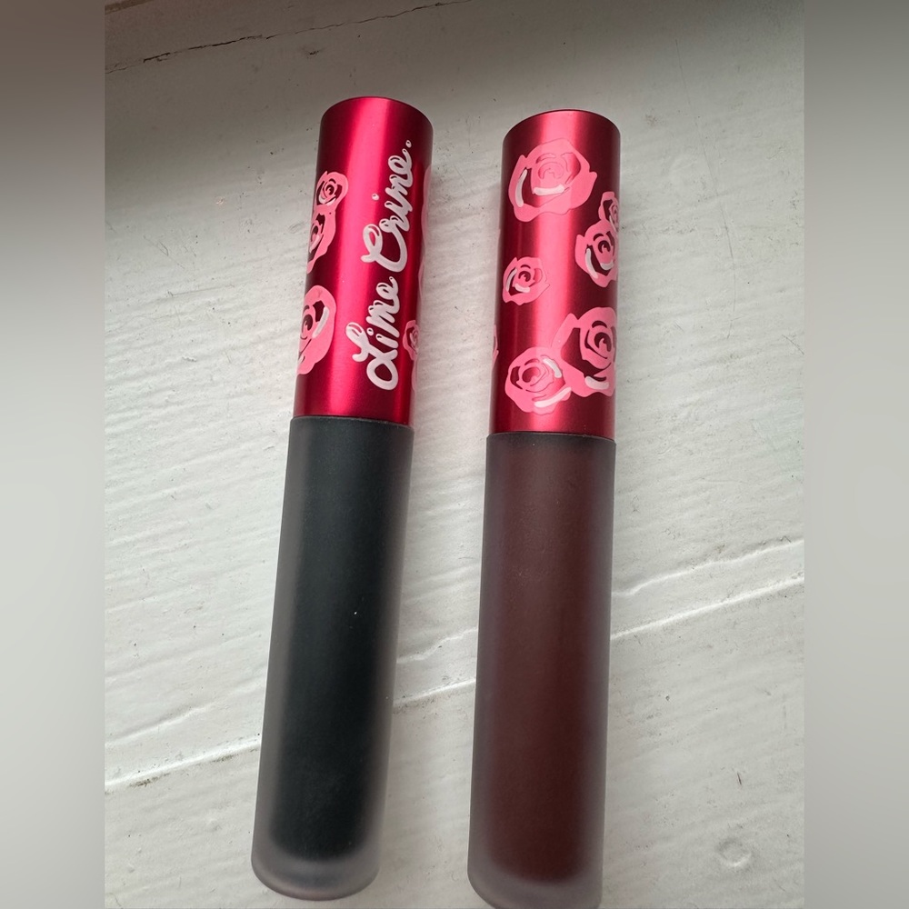 Lime Crime Velvetines Liquid Lipstick — Wicked and Black Velvet